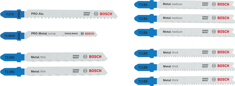 Bosch metalli tikksae terade komplekt 10 osa metalli lõikamiseks.
